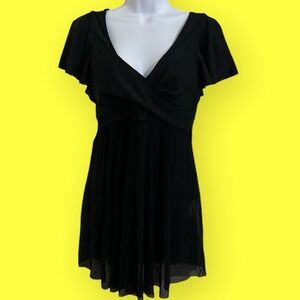 NWT Blooming Jelly Swimsuit Dress Size Large Flounce Sleeve V Neck